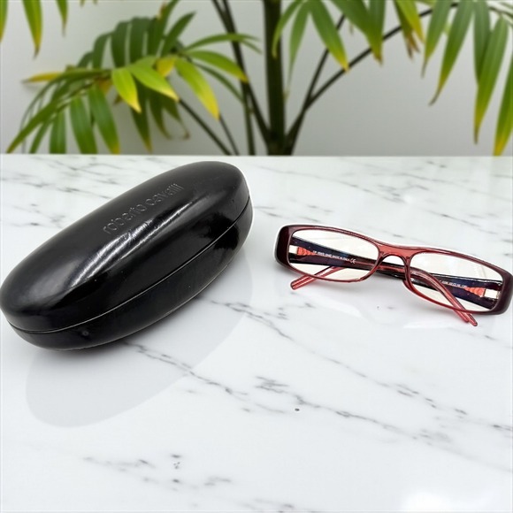 Roberto Cavalli Folo 367 Q26 52/16/130 Eyeglasses Burgundy Frames Designer Italy - Picture 1 of 11